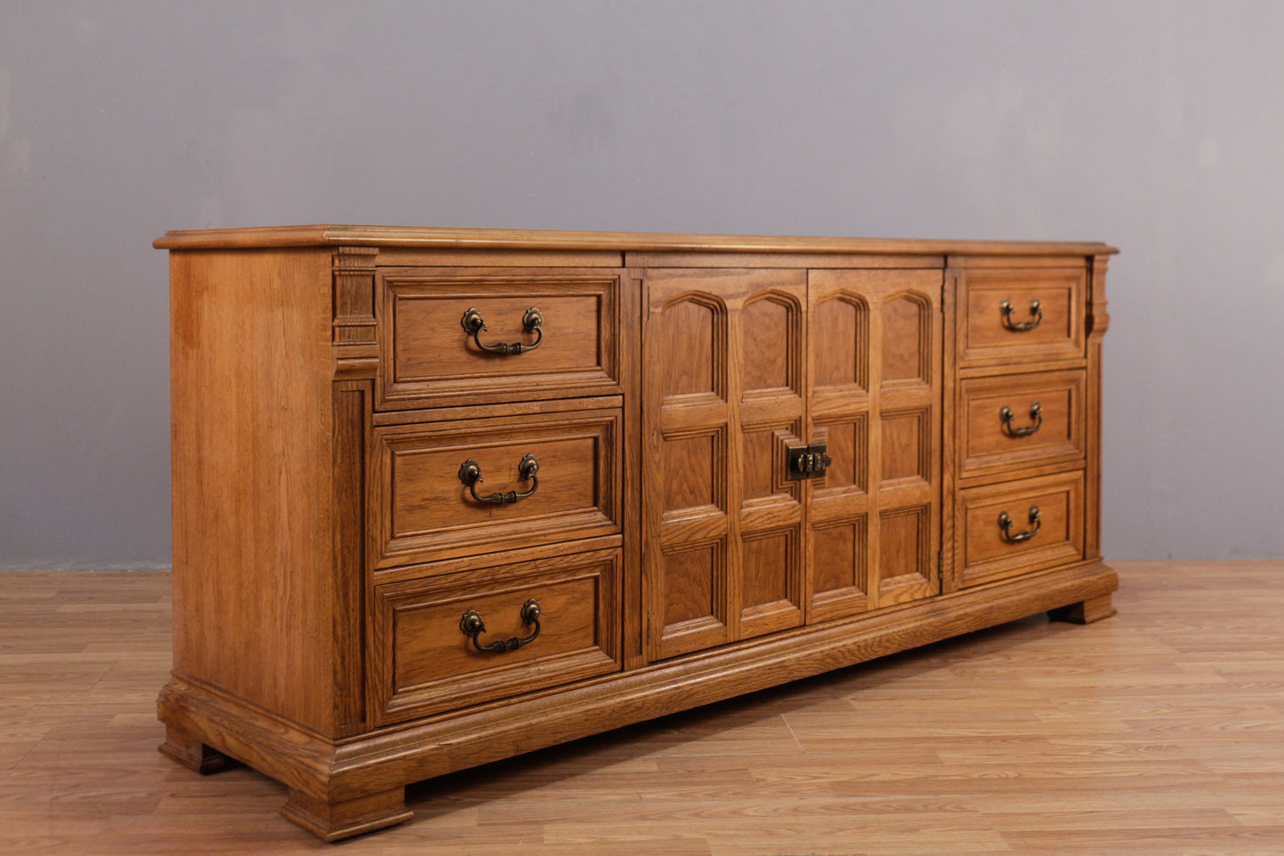 Large Drexel "Guildhall" 9-Drawer Credenza - ONLINE ONLY