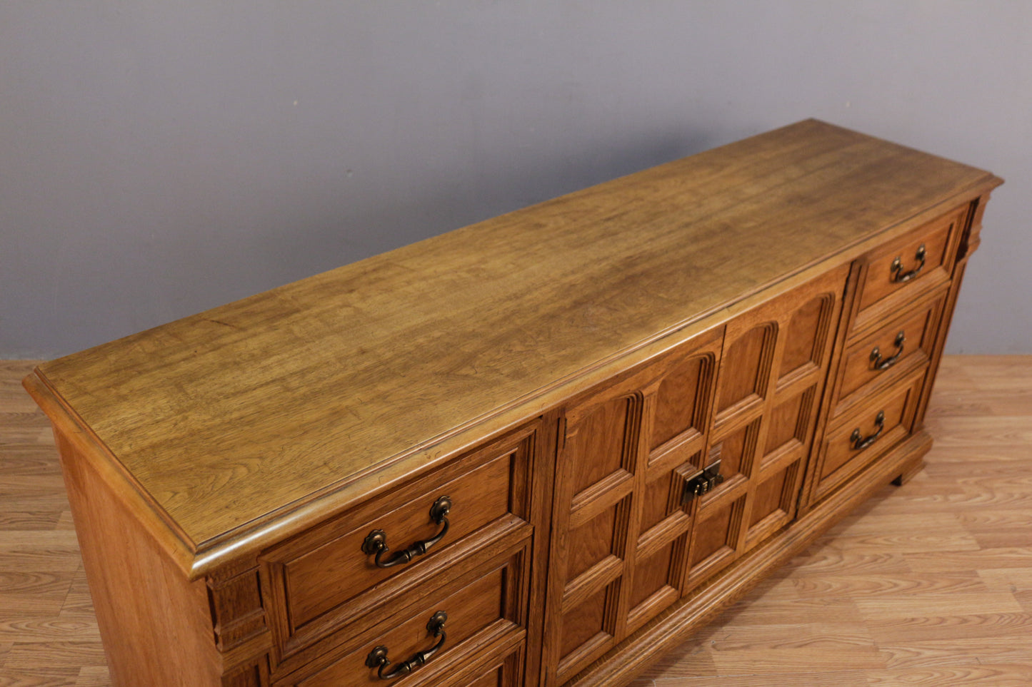 Large Drexel "Guildhall" 9-Drawer Credenza - ONLINE ONLY
