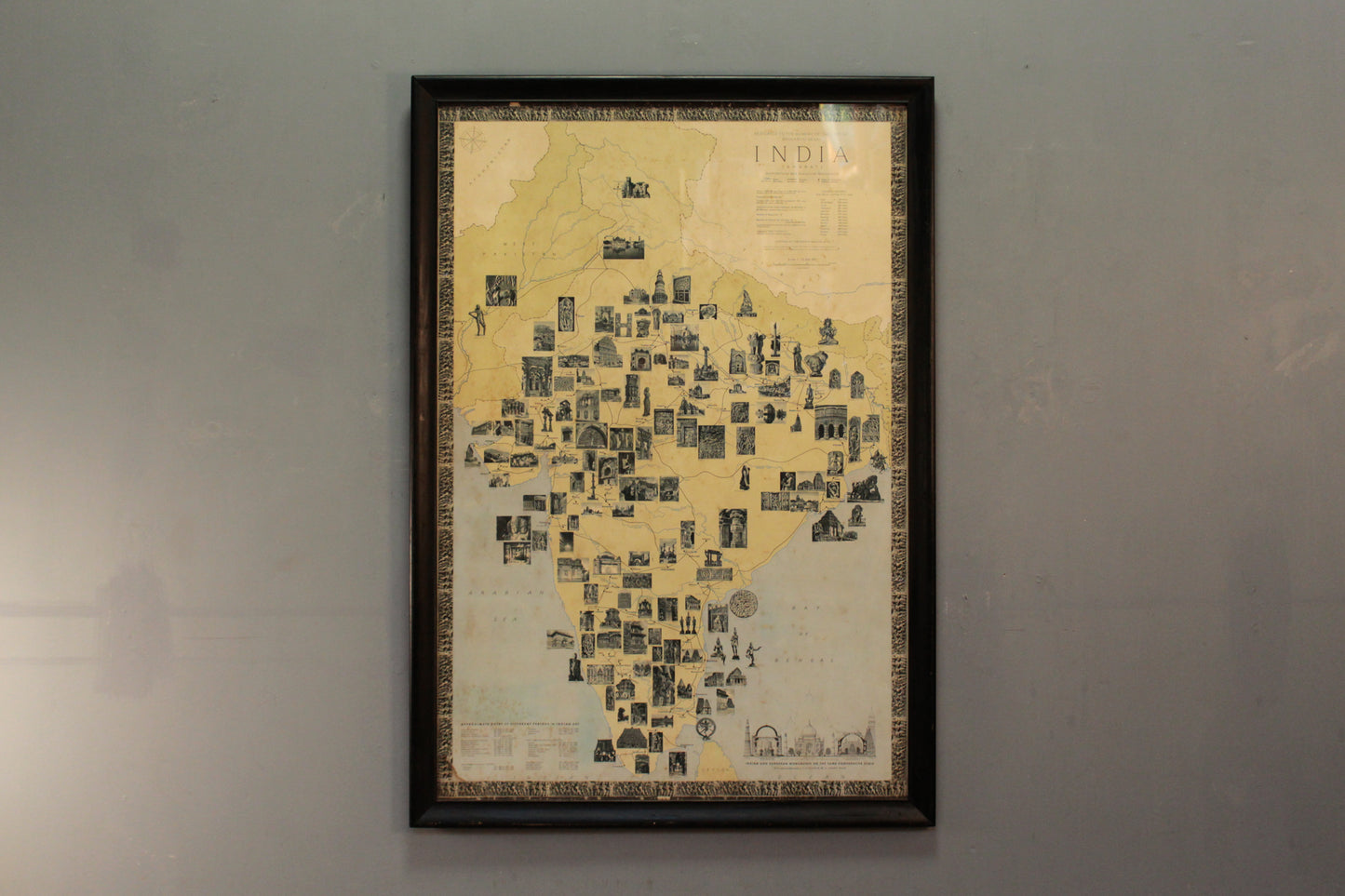 "Monuments of India" Map Print