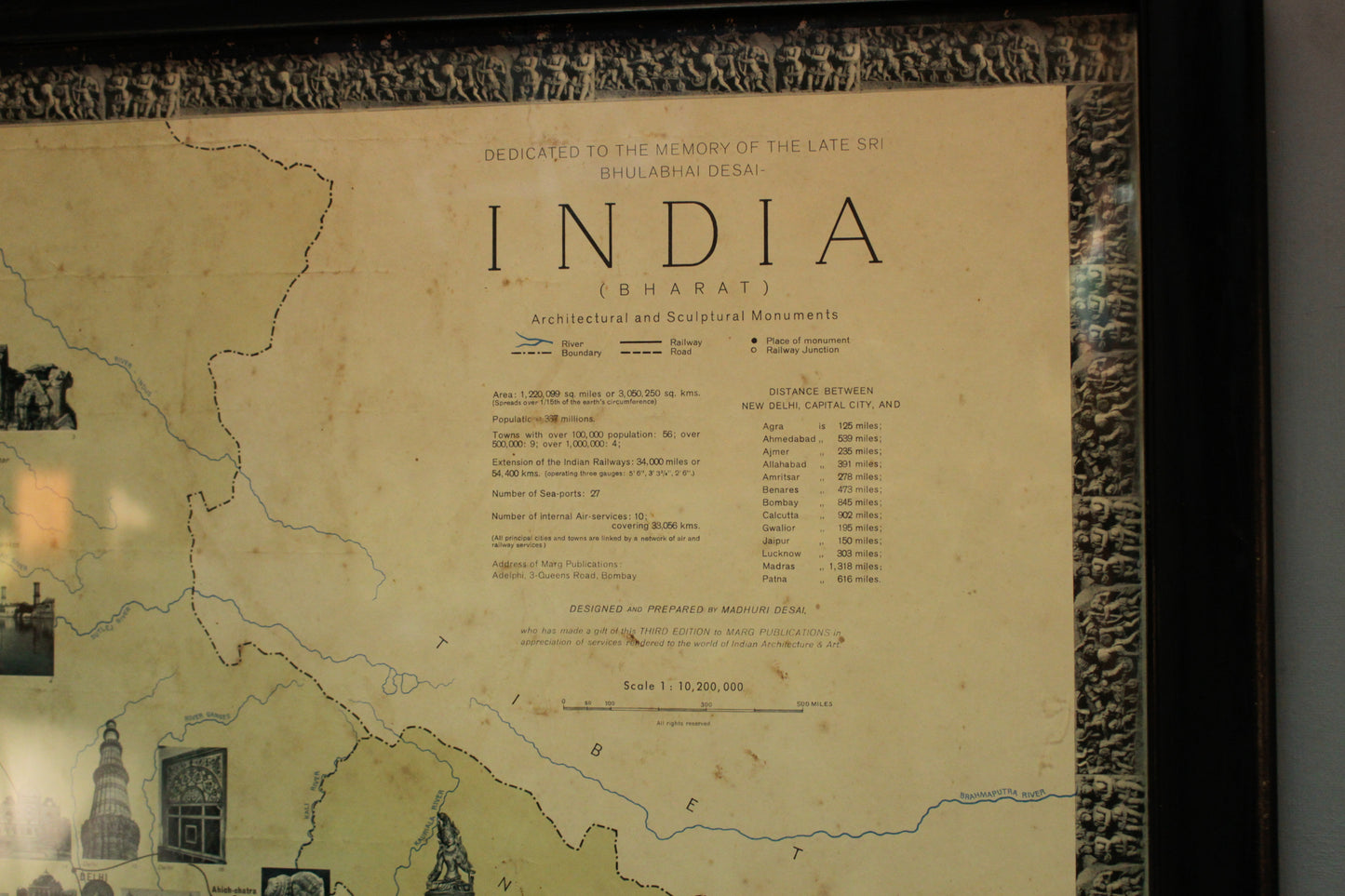 "Monuments of India" Map Print