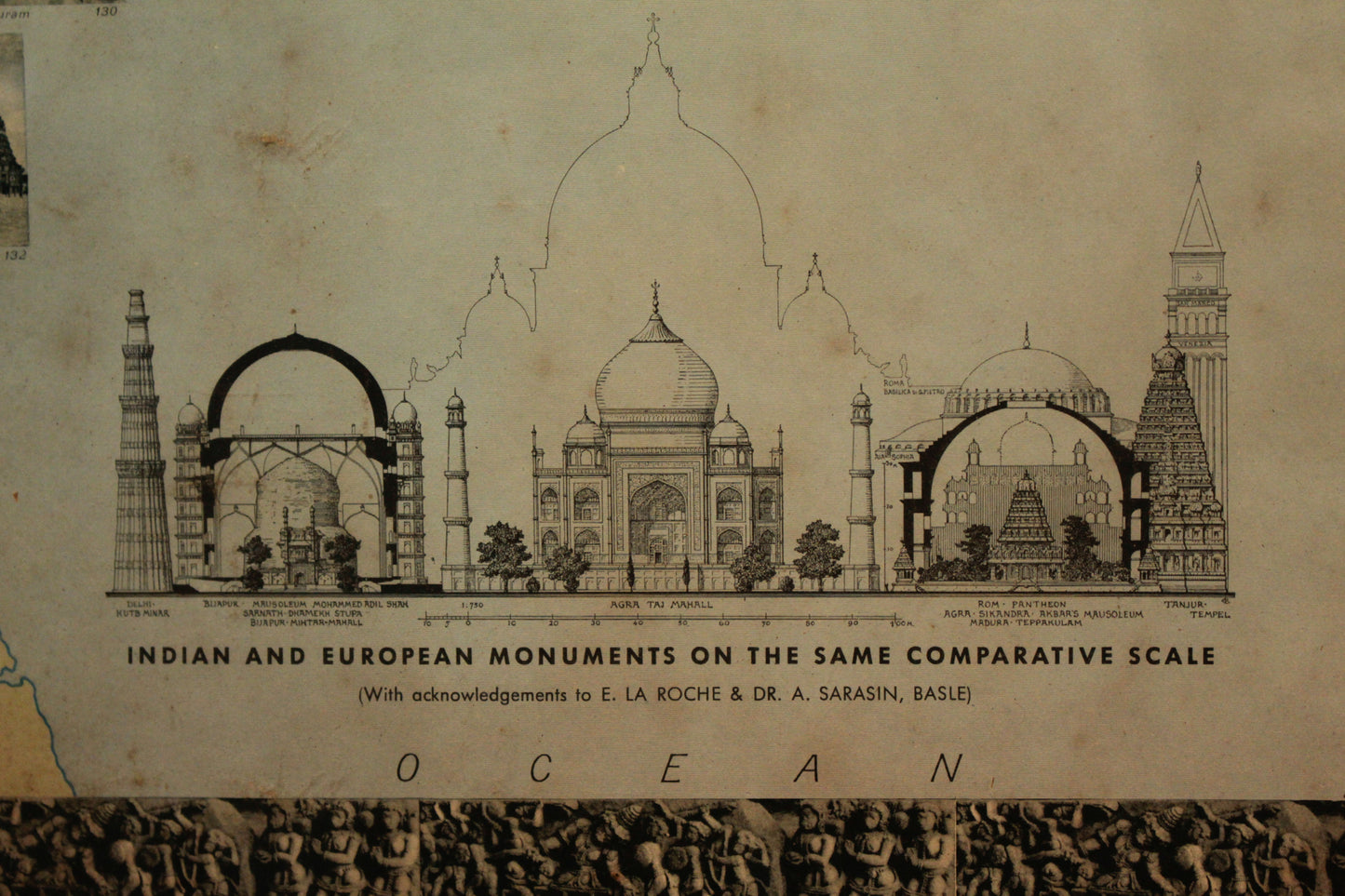 "Monuments of India" Map Print
