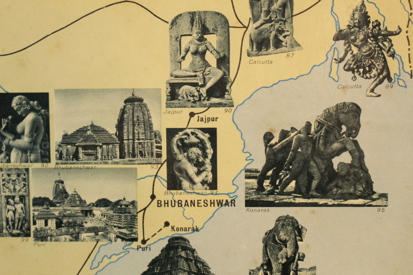 "Monuments of India" Map Print