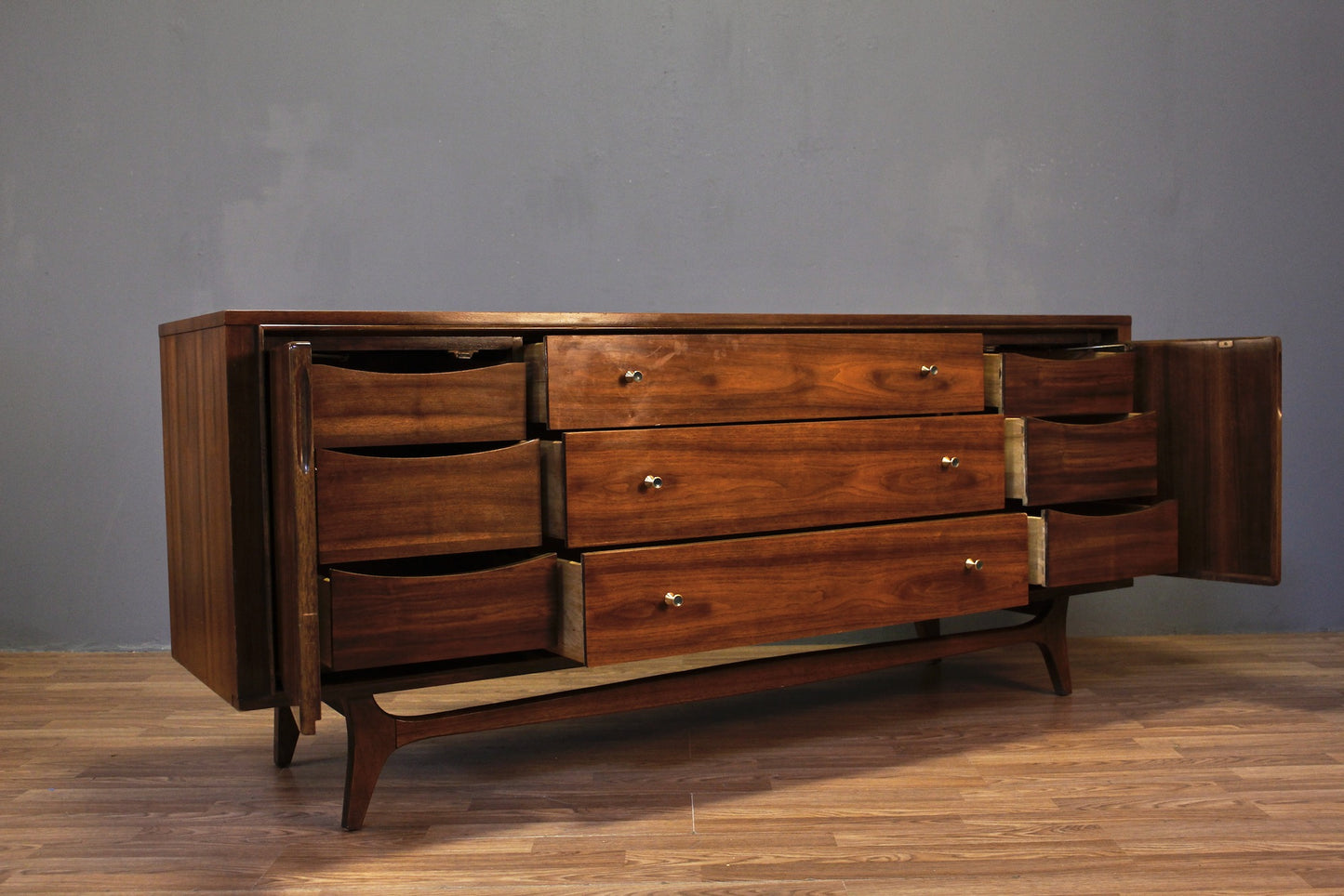 Kent Coffey "Insignia" 9-Drawer Credenza
