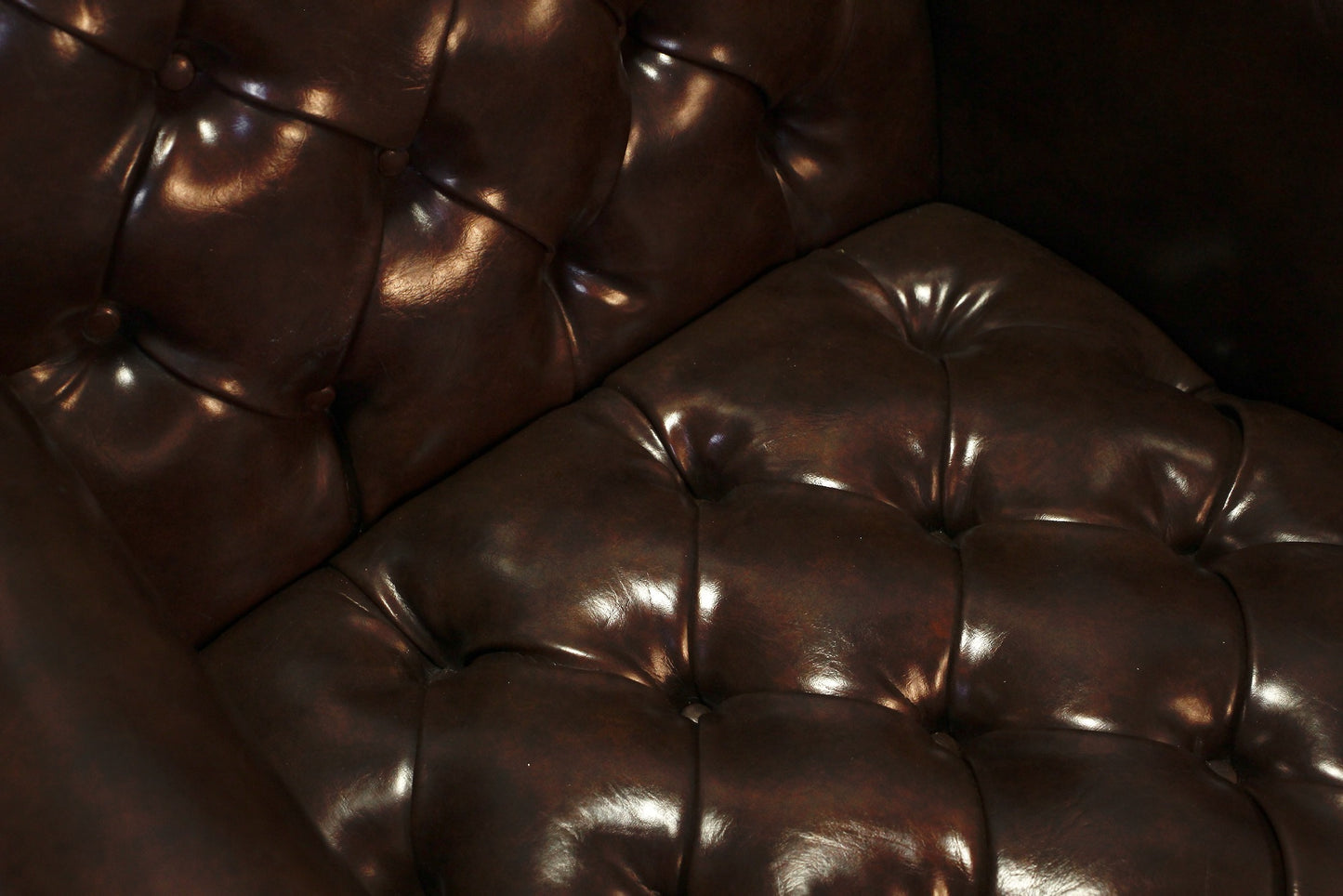Brown Tufted Wingback Chair