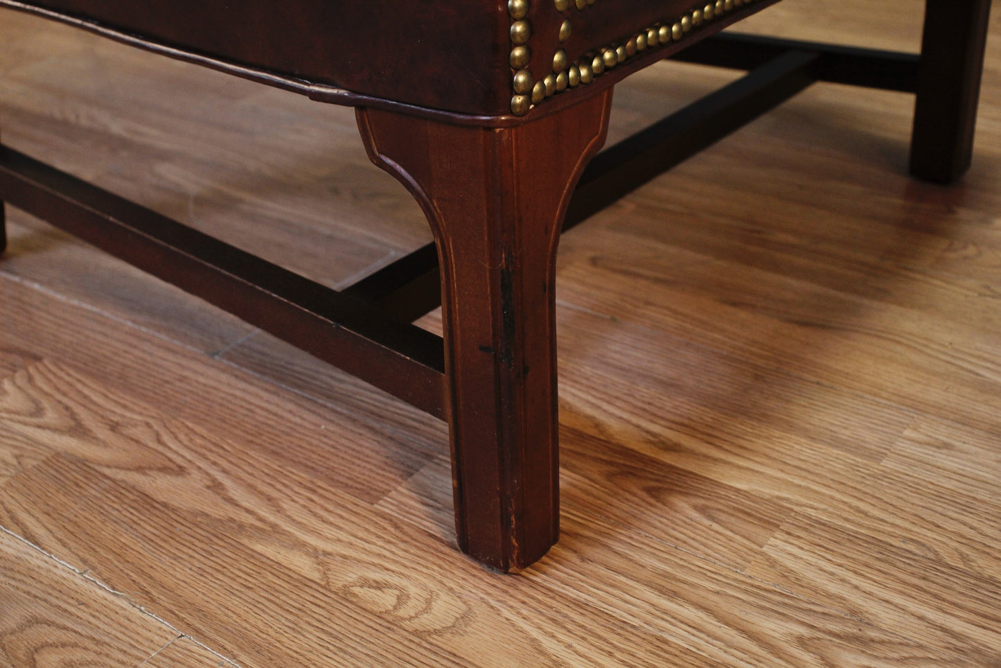 Brown Tufted Wingback Chair