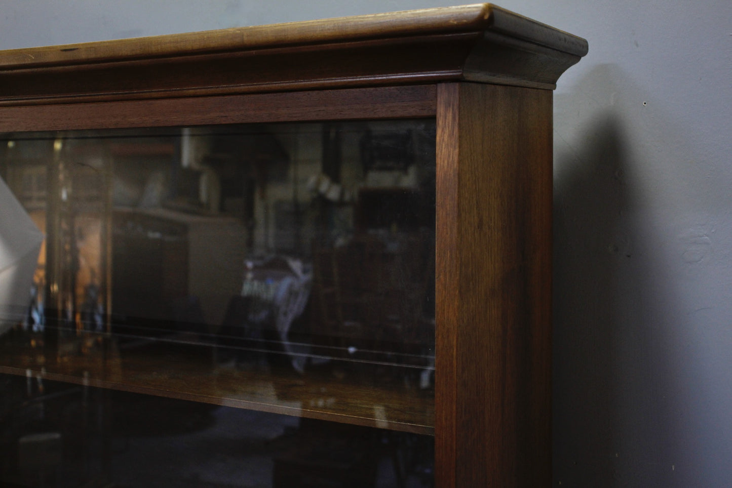 Bassett Walnut & Glass 3-Drawer Wall Unit - ONLINE ONLY