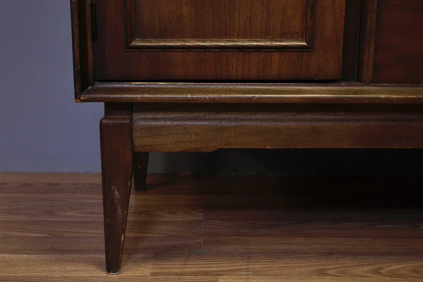 Bassett Walnut & Glass 3-Drawer Wall Unit - ONLINE ONLY