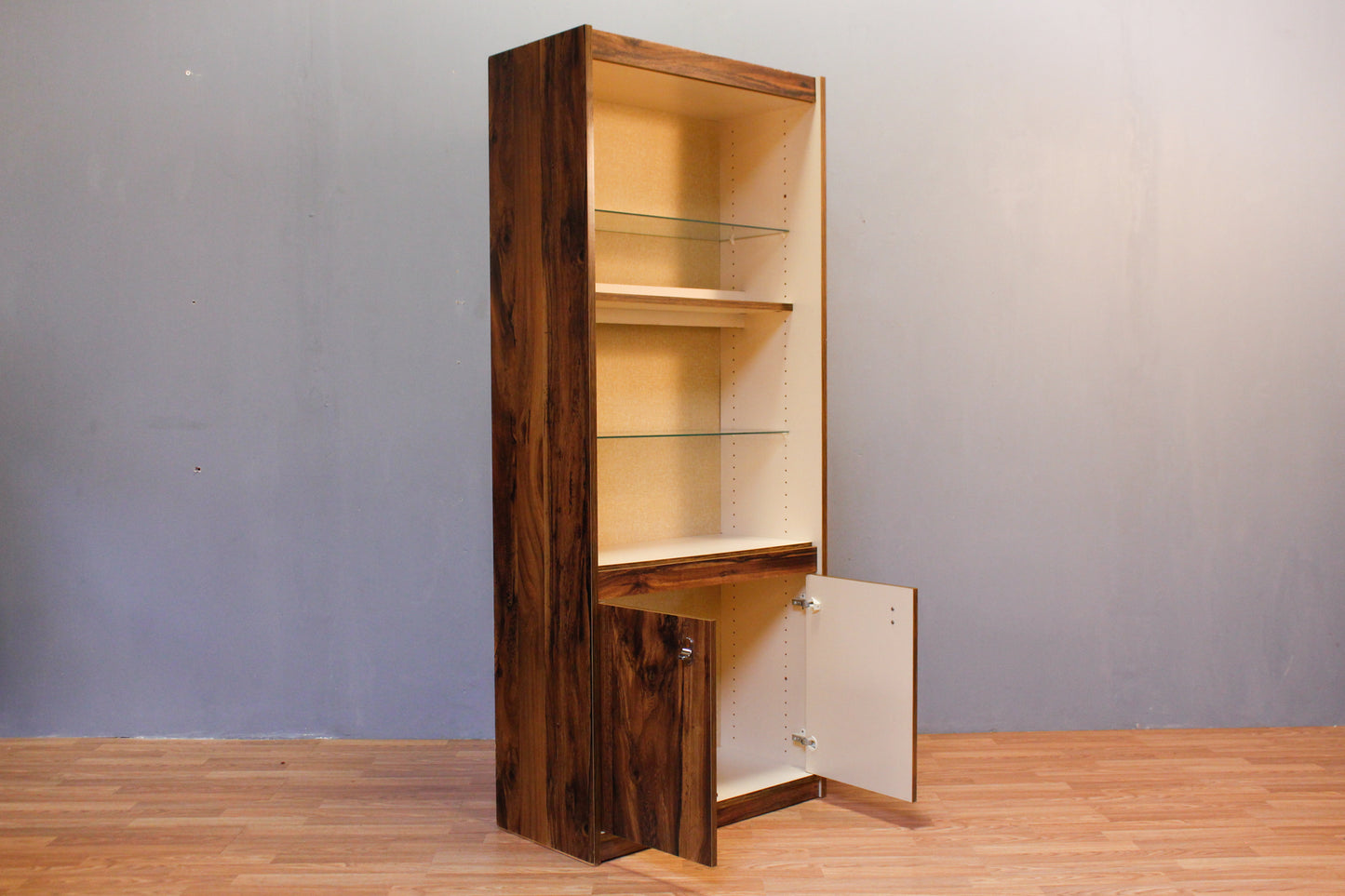 Laminate Illuminated 2-Door Wall Unit