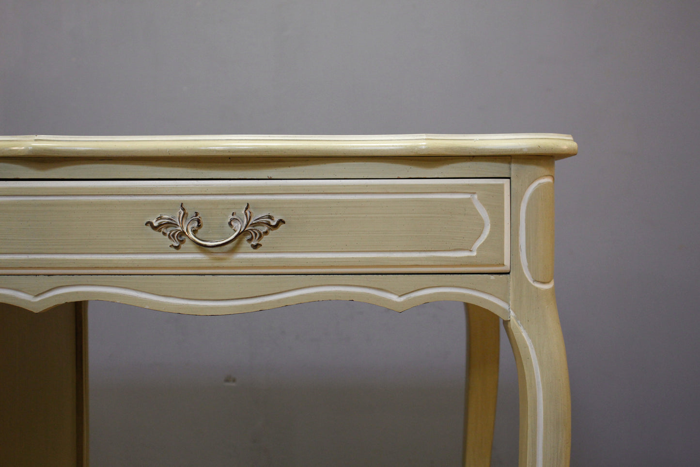 French Provincial Honeydew 4-Drawer Desk - ONLINE ONLY