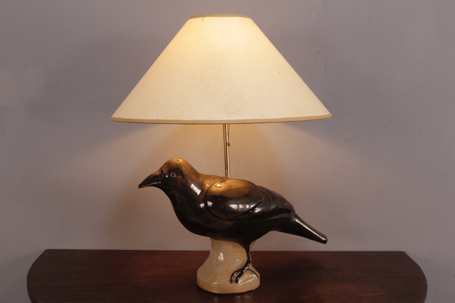 Ceramic Crow Table Lamp