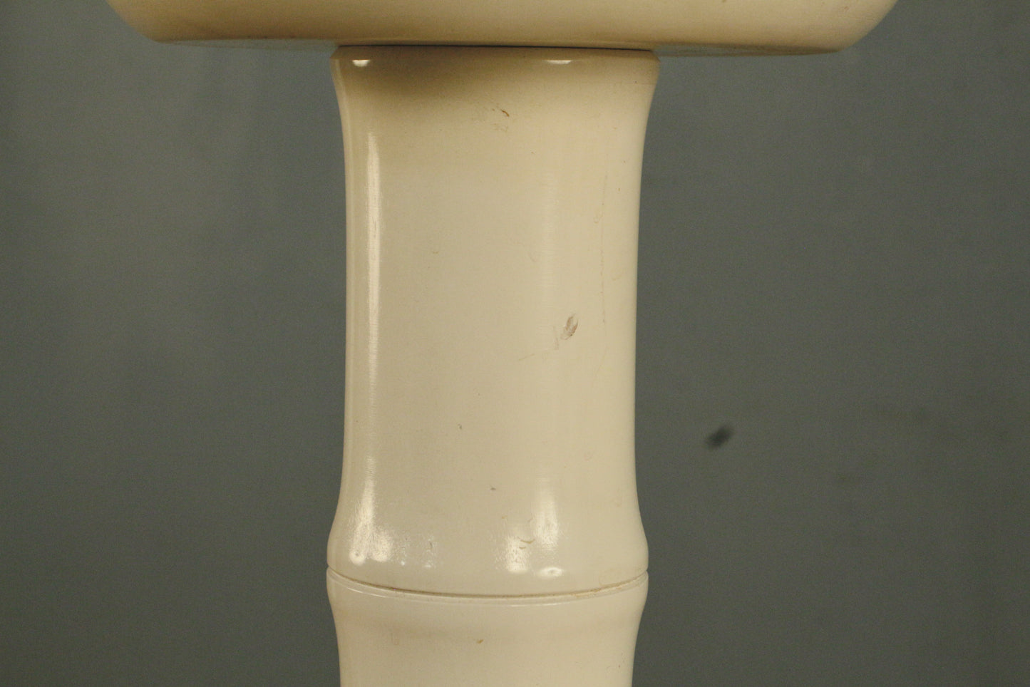 Cream Faux Bamboo Lacquer Floor Lamp