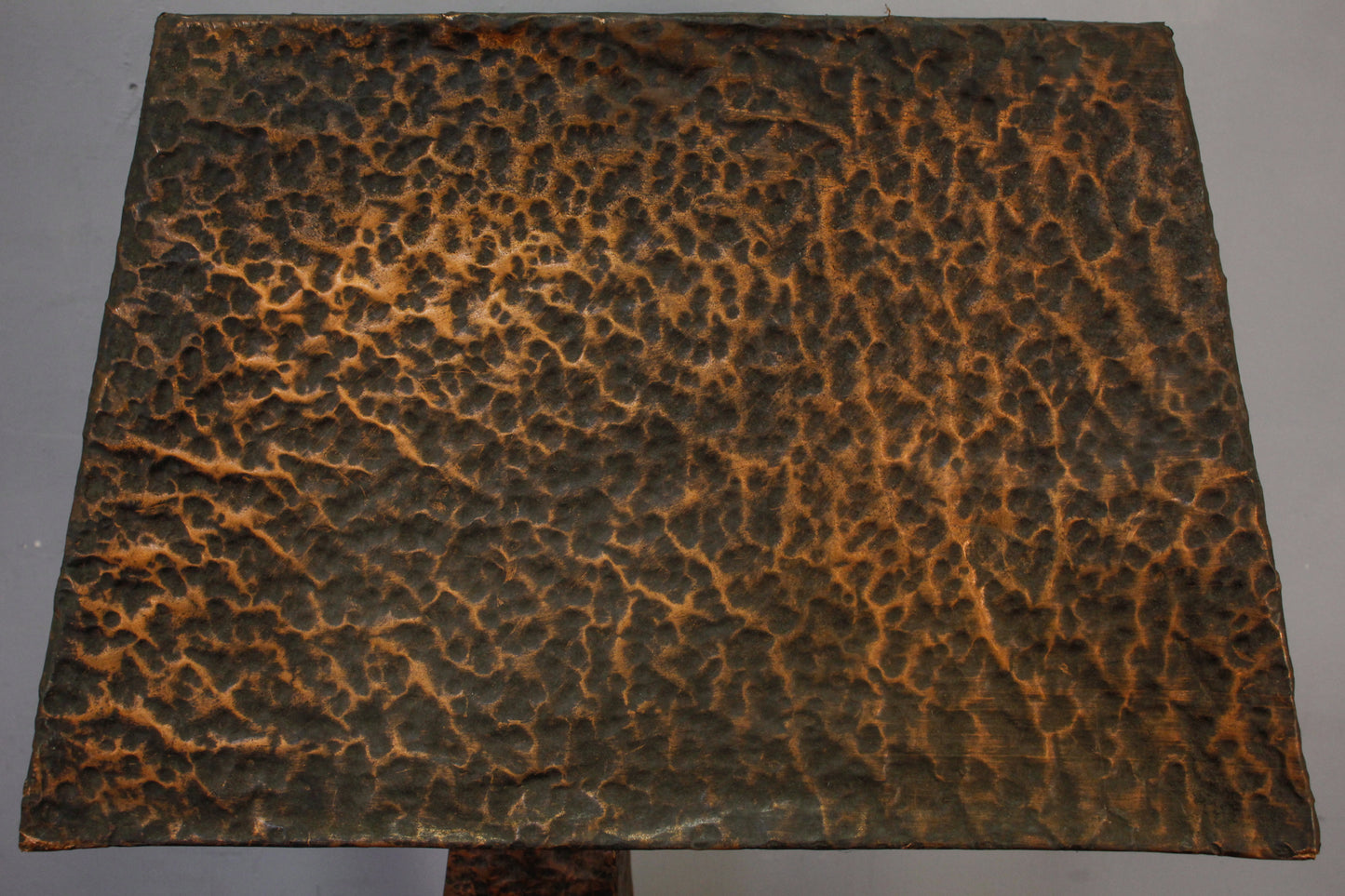 Brutalist Hammered Copper Table Lamp