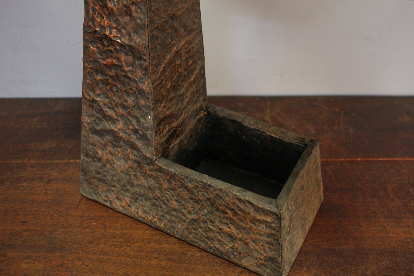 Brutalist Hammered Copper Table Lamp