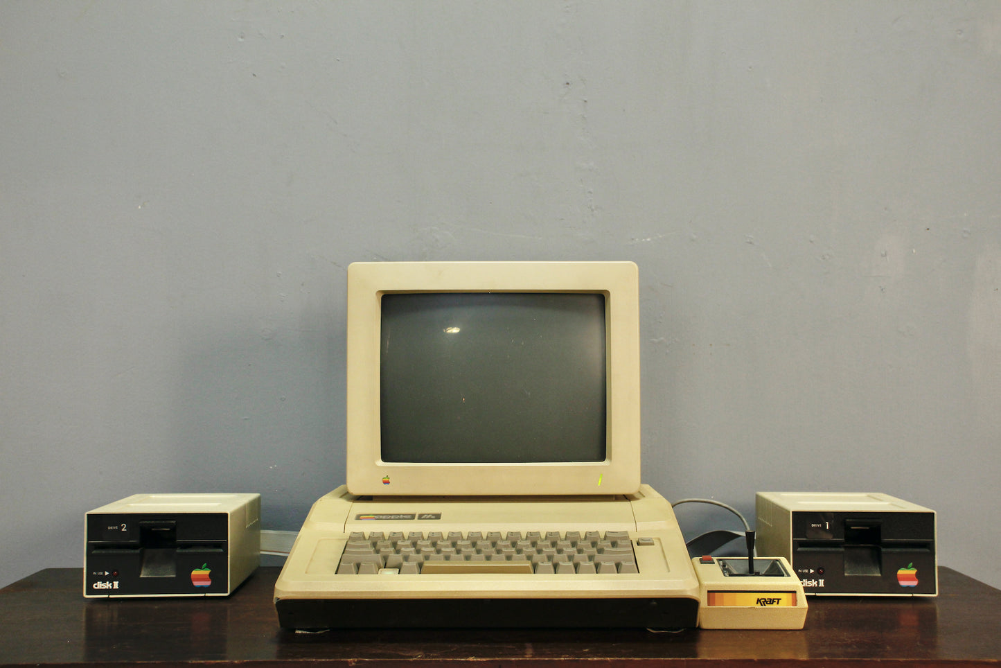 1980s Apple II Computer and Floppy Disk Set - ONLINE ONLY