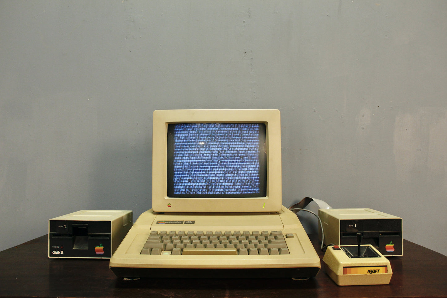 1980s Apple II Computer and Floppy Disk Set - ONLINE ONLY