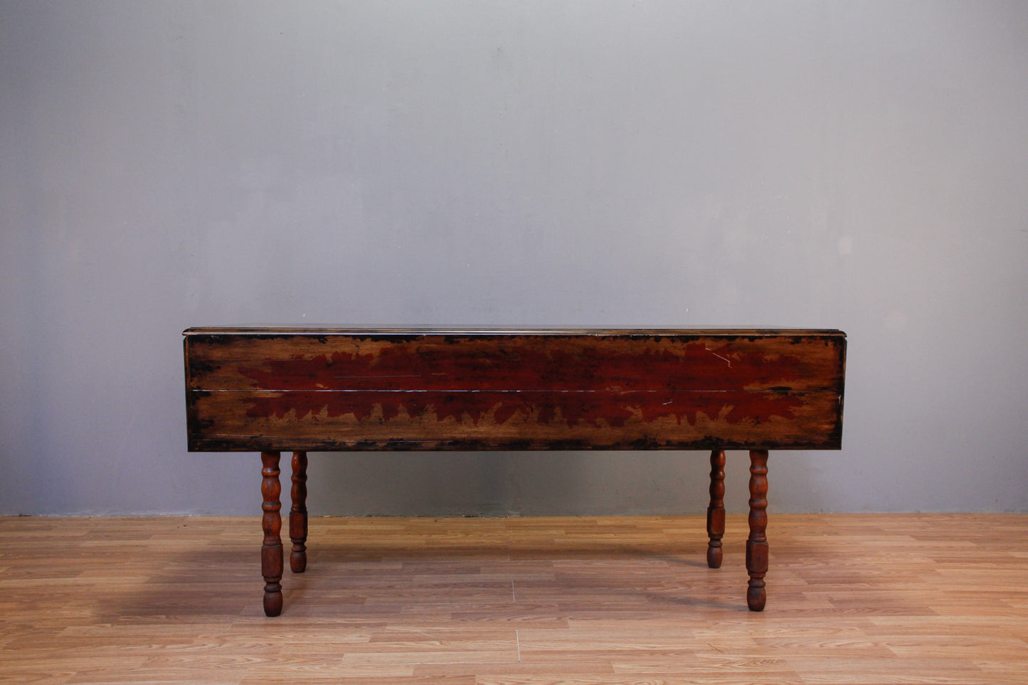 Rustic Crimson Drop-Leaf Dining Table - ONLINE ONLY