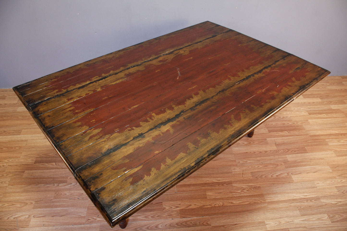 Rustic Crimson Drop-Leaf Dining Table - ONLINE ONLY