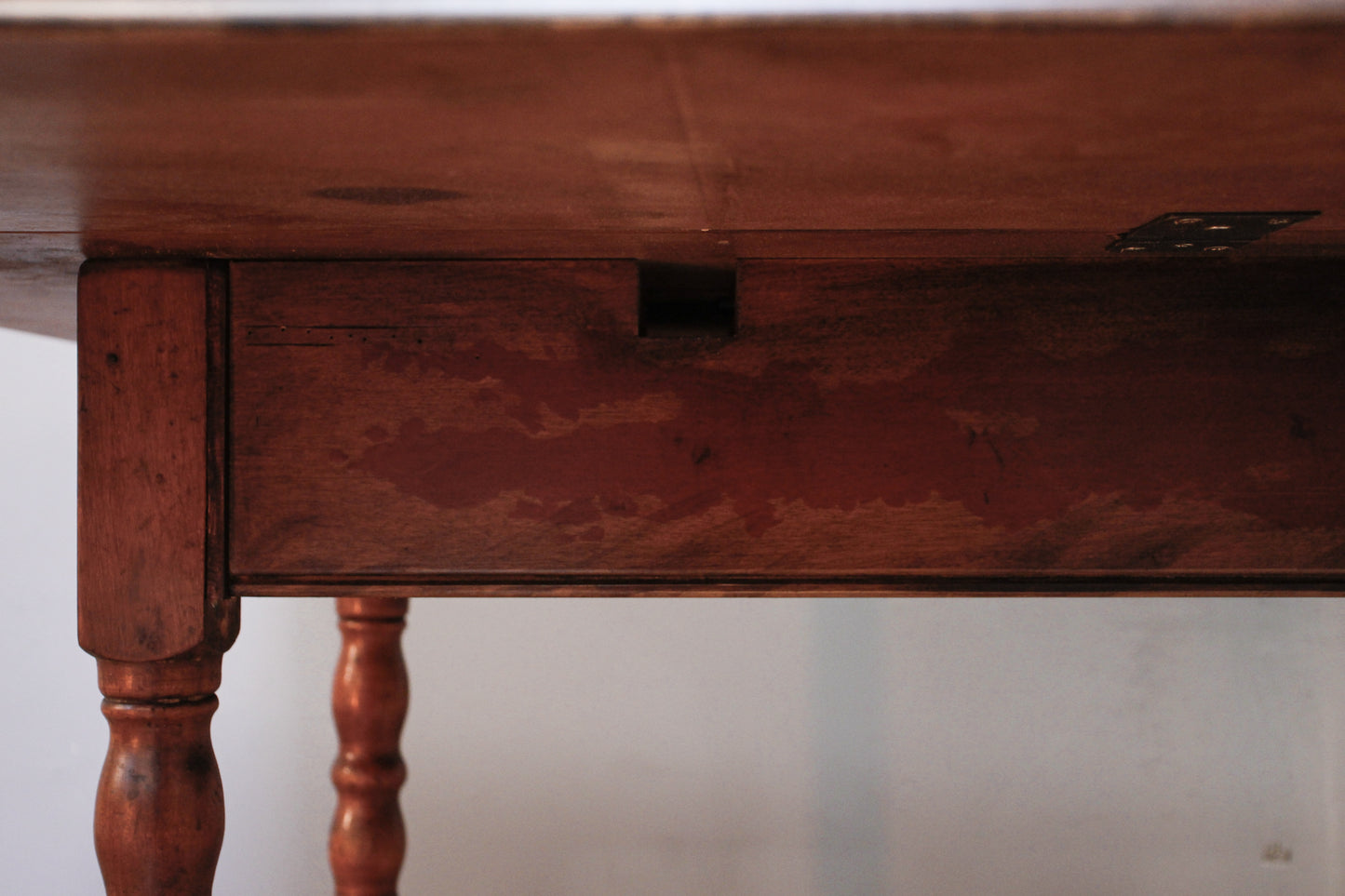 Rustic Crimson Drop-Leaf Dining Table - ONLINE ONLY