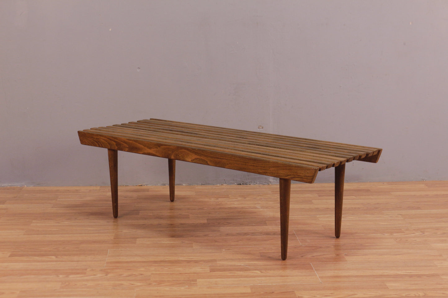 Mid Century Walnut Slatted Coffee Table