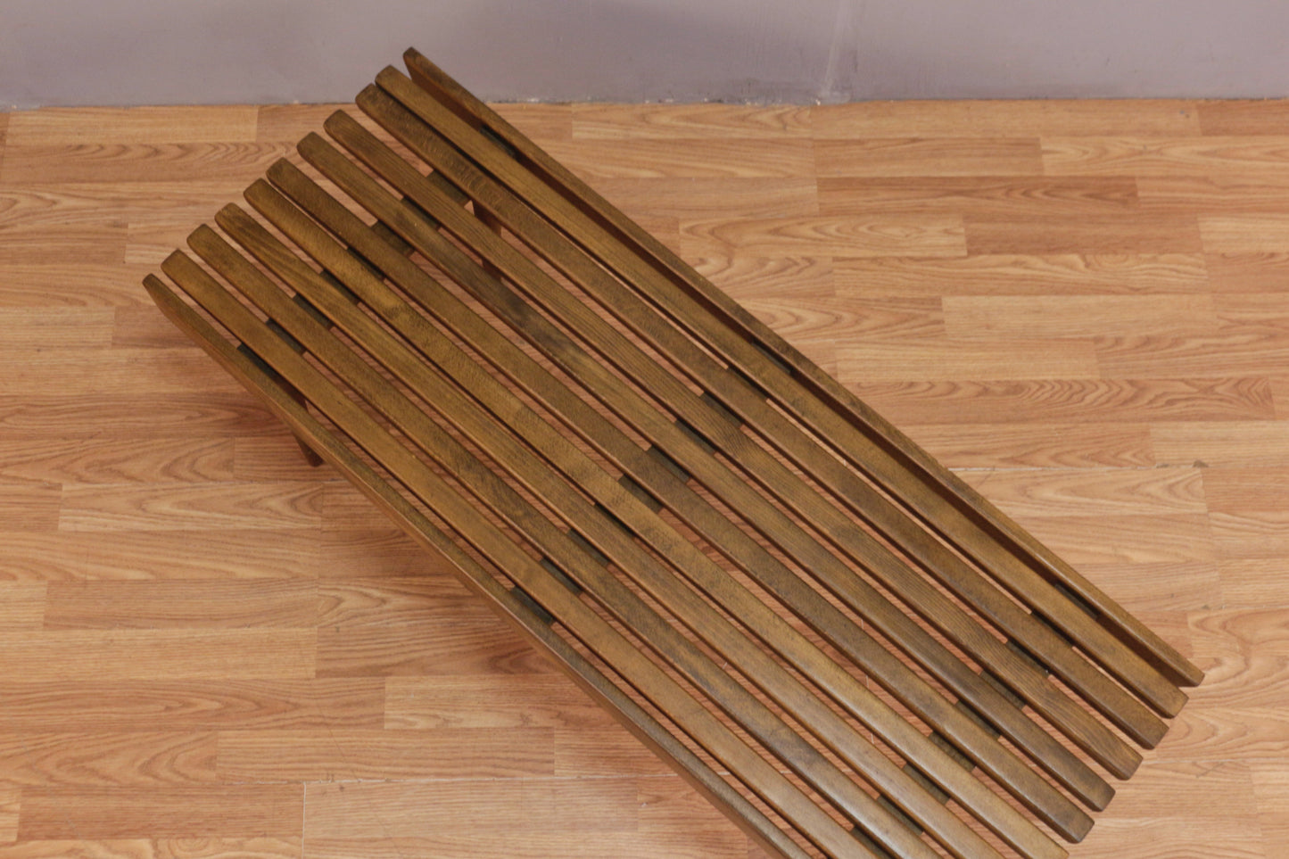 Mid Century Walnut Slatted Coffee Table