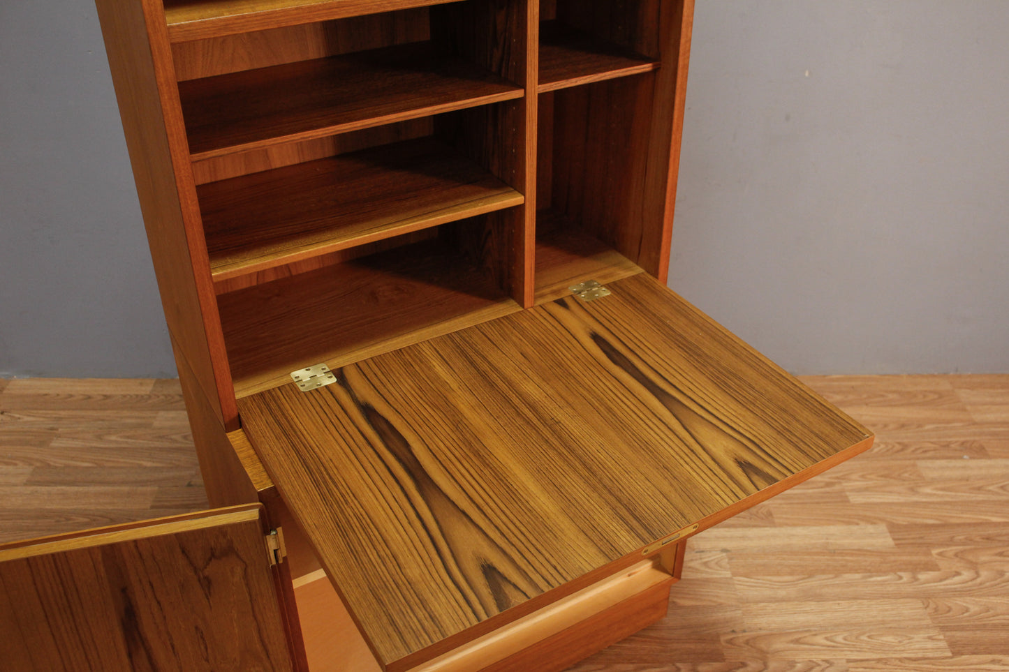Hundevad Teak Drop-Front Wall Unit