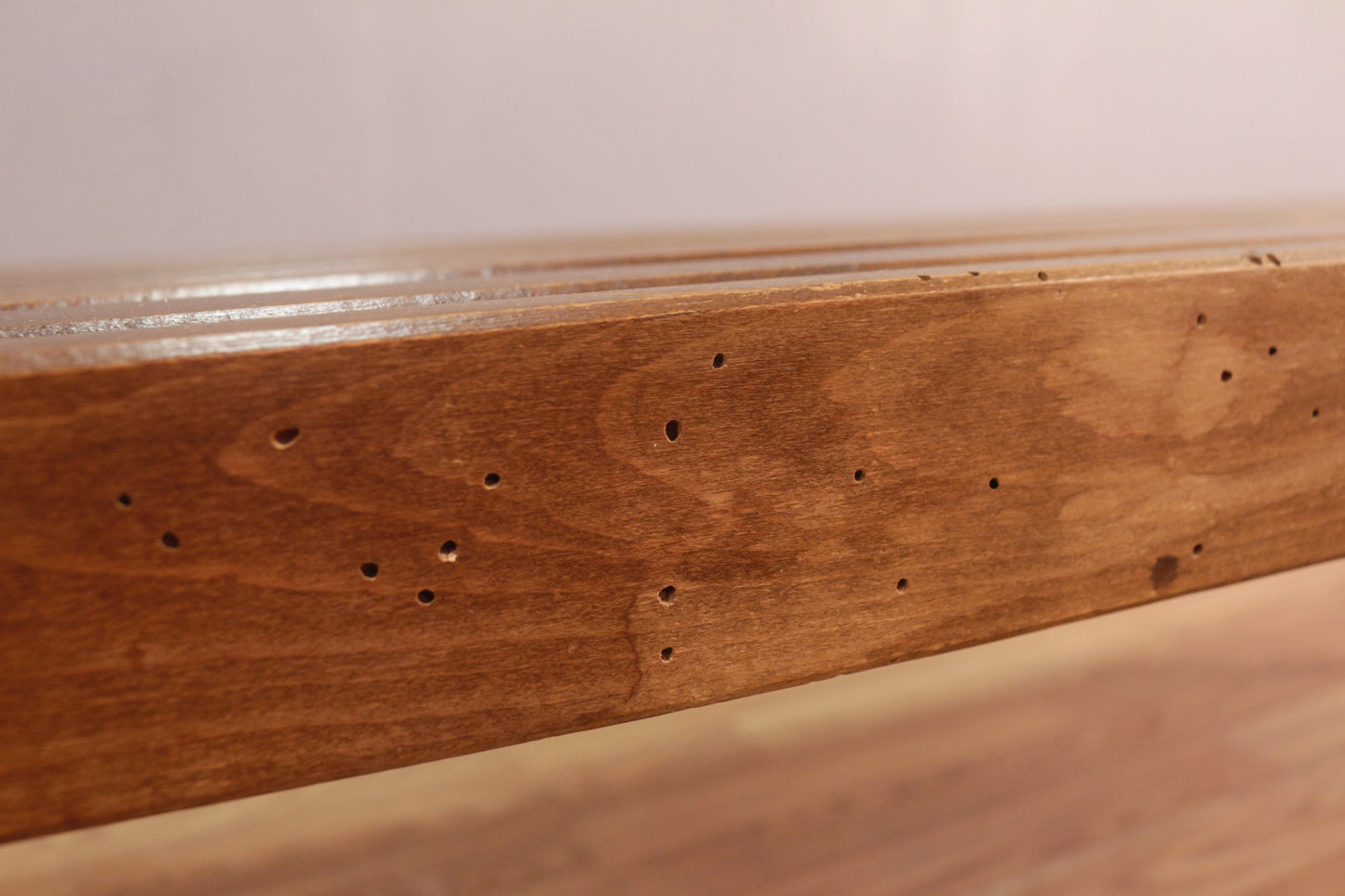 Long Mid Century Walnut Slatted Coffee Table
