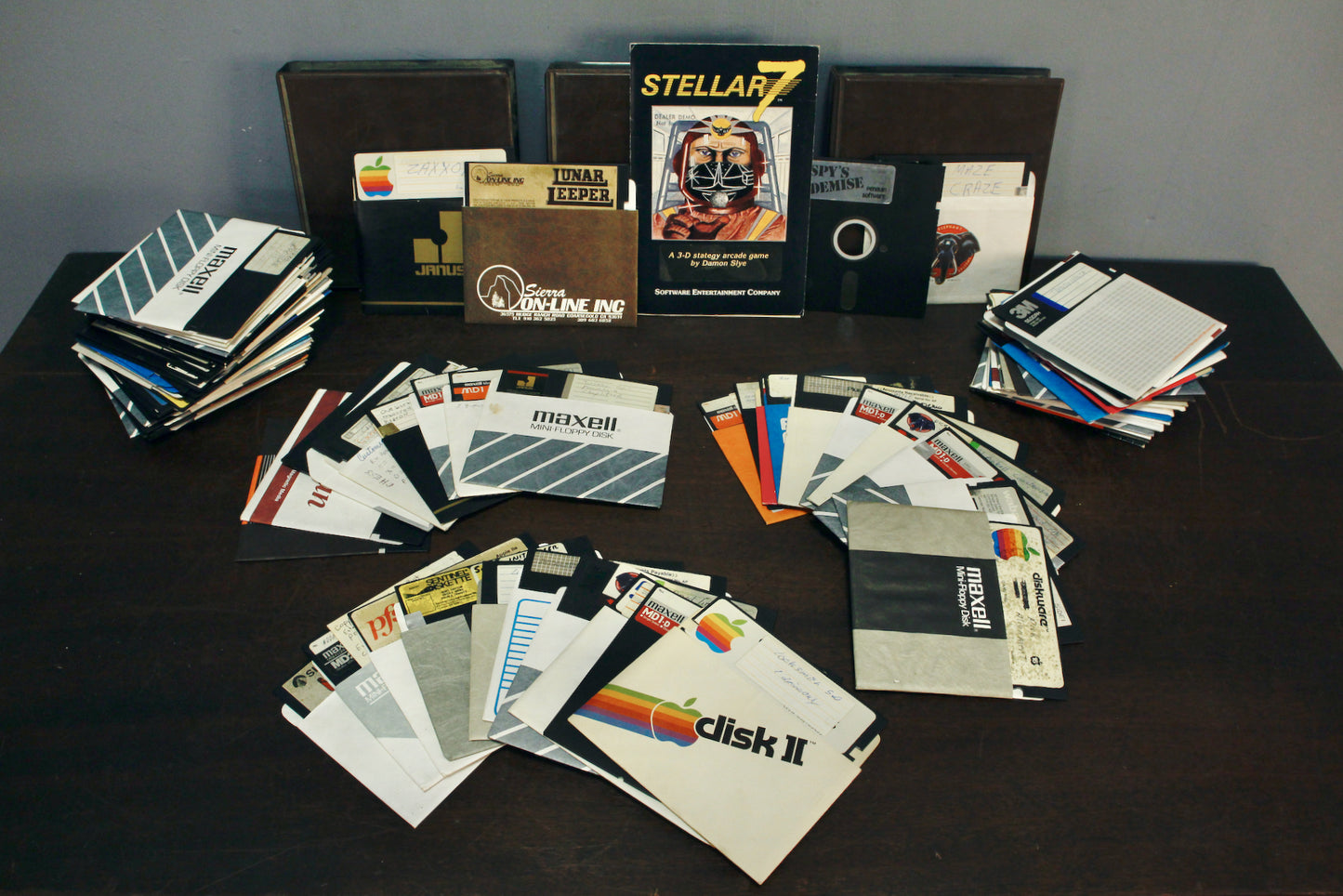 1980s Apple II Computer and Floppy Disk Set - ONLINE ONLY
