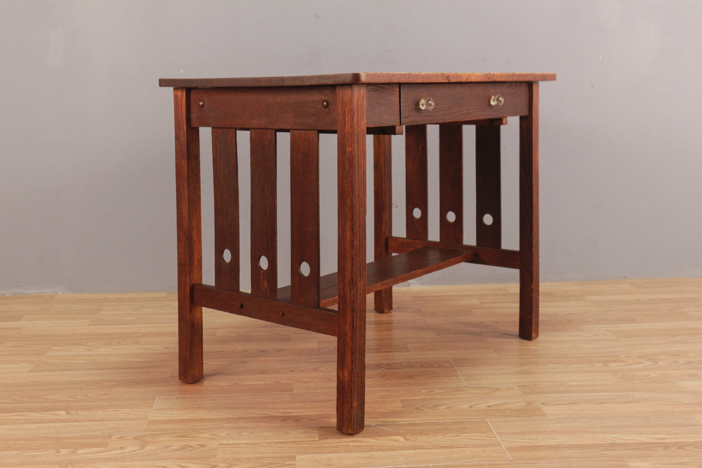 Art & Crafts Oak 1-Drawer Desk