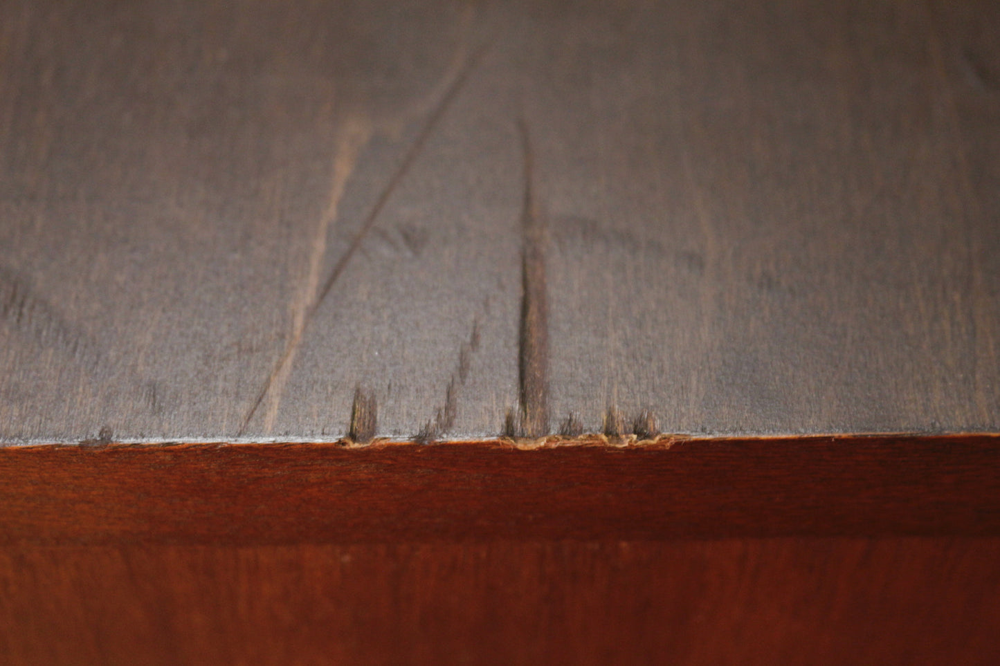 Mid Century Walnut Open Shelf Credenza