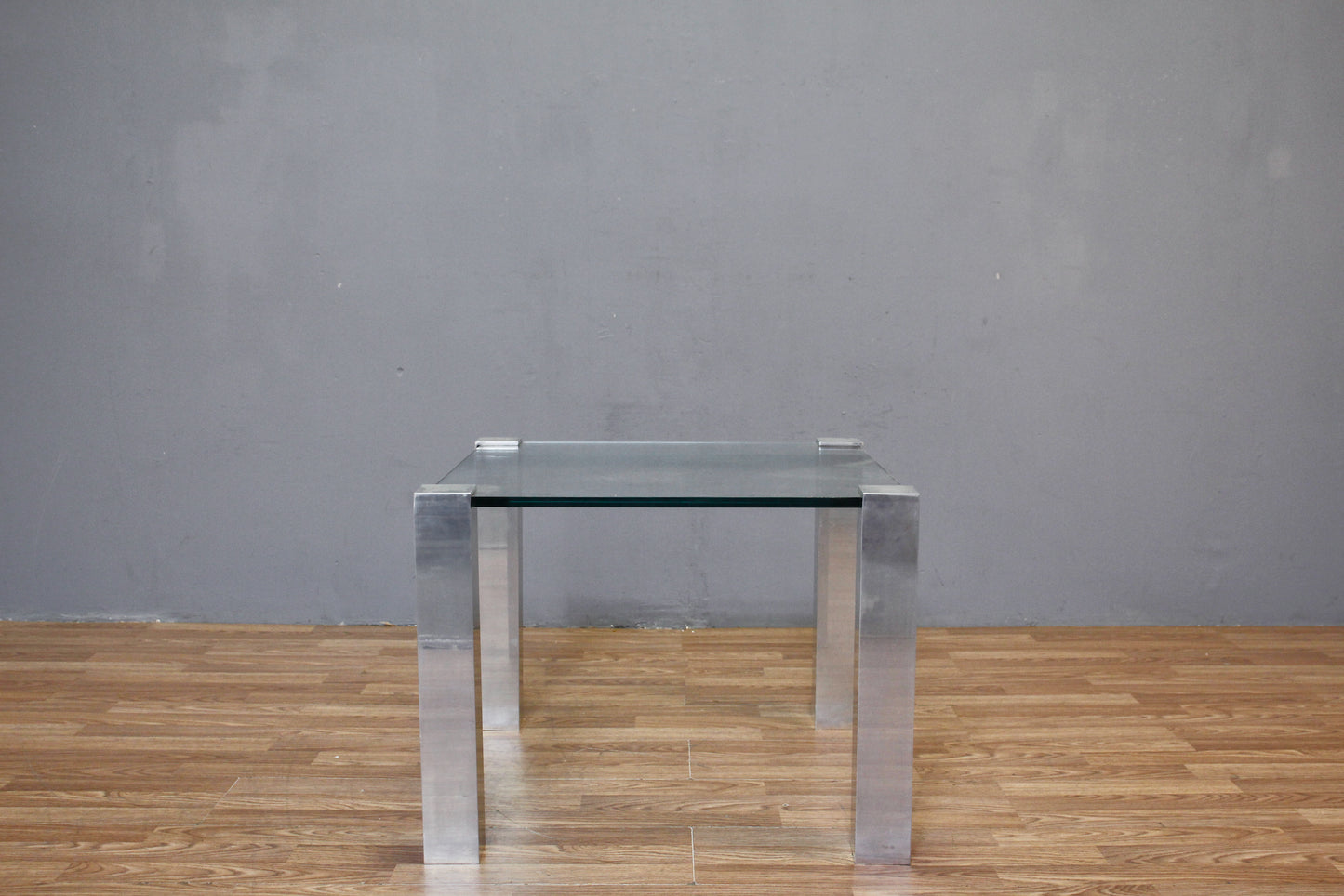 Willy Rizzo Steel & Glass Coffee Table - ONLINE ONLY