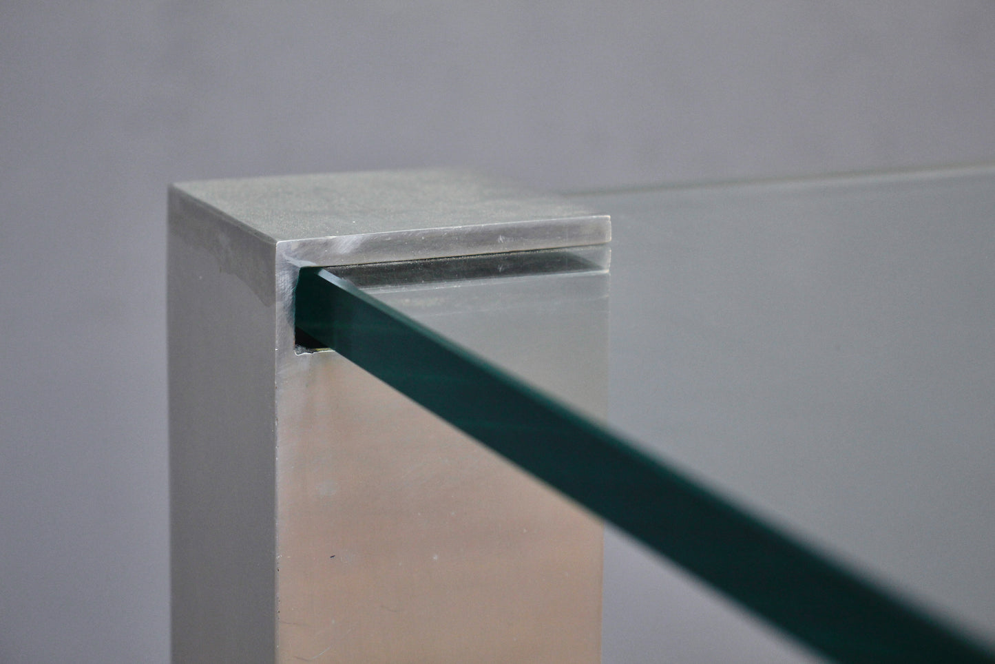 Willy Rizzo Steel & Glass Coffee Table - ONLINE ONLY