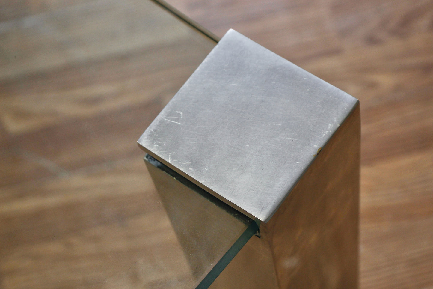 Willy Rizzo Steel & Glass Coffee Table - ONLINE ONLY