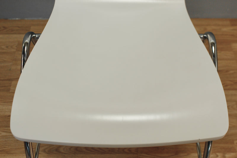Modern Jewel White & Chrome Bar Stool