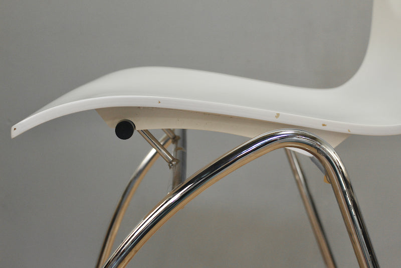 Modern Jewel White & Chrome Bar Stool