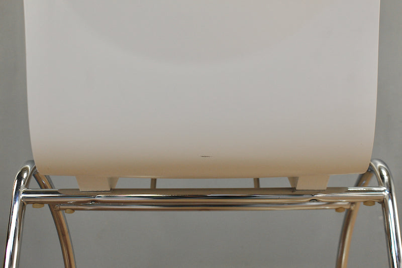 Modern Jewel White & Chrome Bar Stool