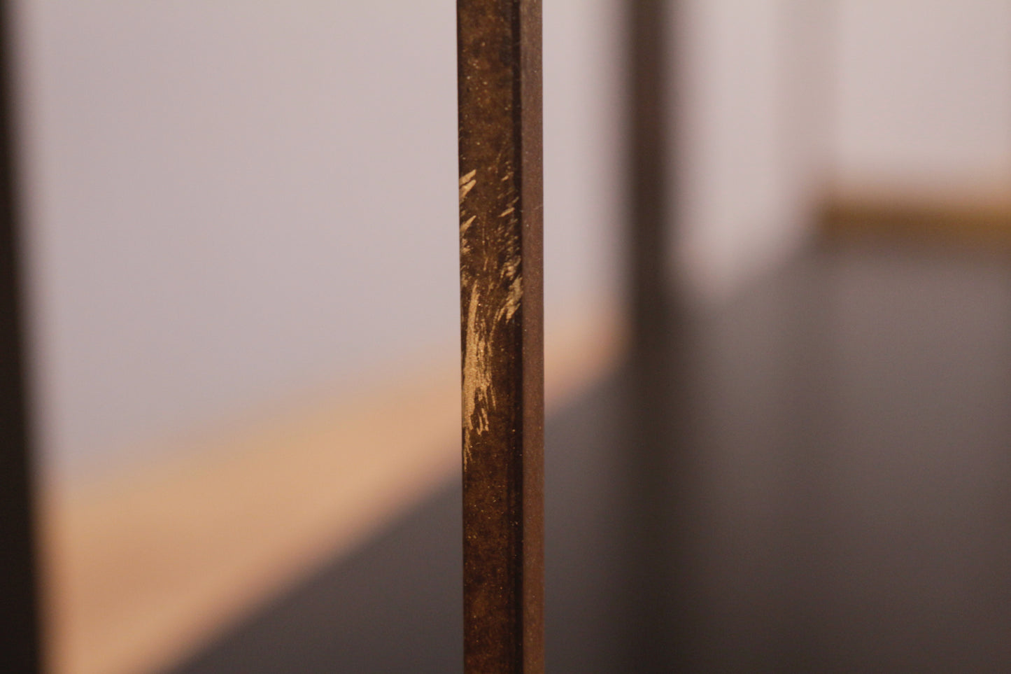 Slim Black & Gold 4-Tier Metal Shelf