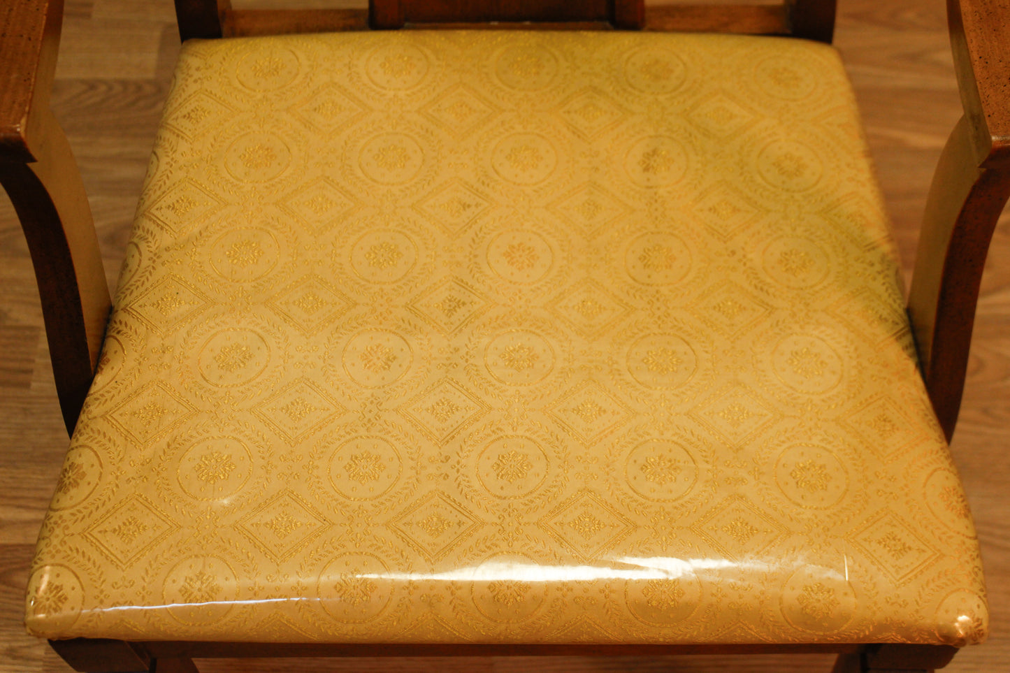 Beige Plaid Club Chair - ONLINE ONLY