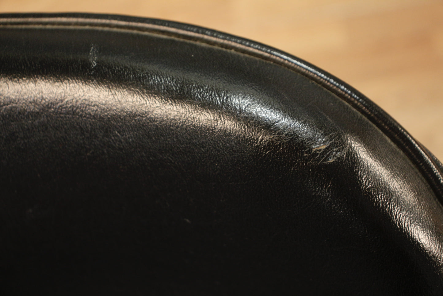 Mid Century Black Vinyl Armchair F