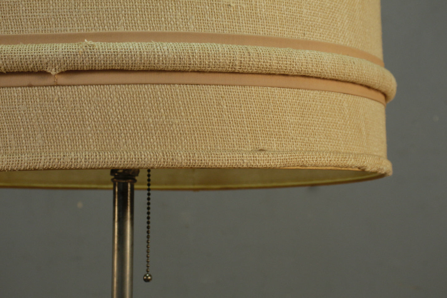 Walnut & White Laminate Side Table Floor Lamp