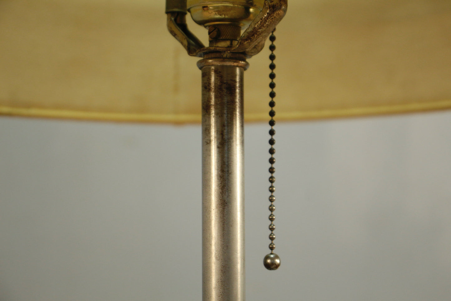 Walnut & White Laminate Side Table Floor Lamp