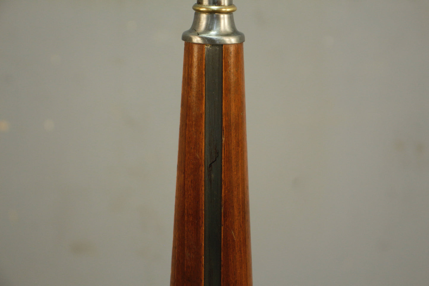 Walnut & White Laminate Side Table Floor Lamp