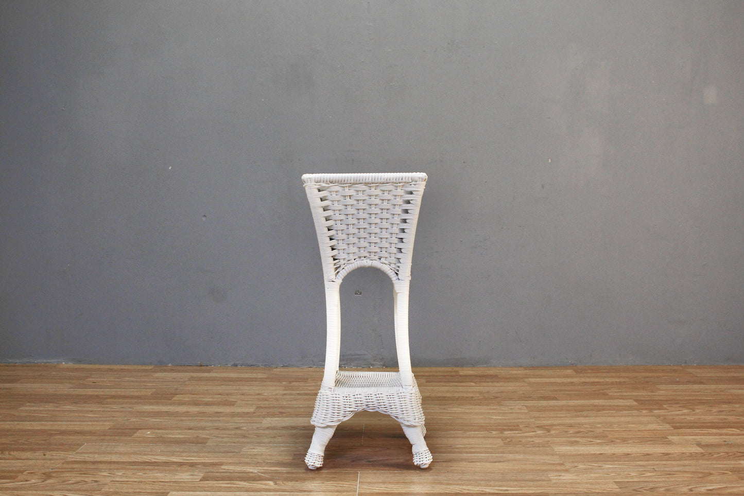 White Woven Rattan Planter