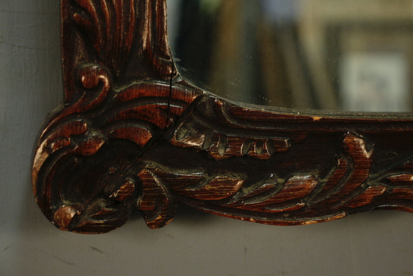 Antique Ornate Carved Mirror