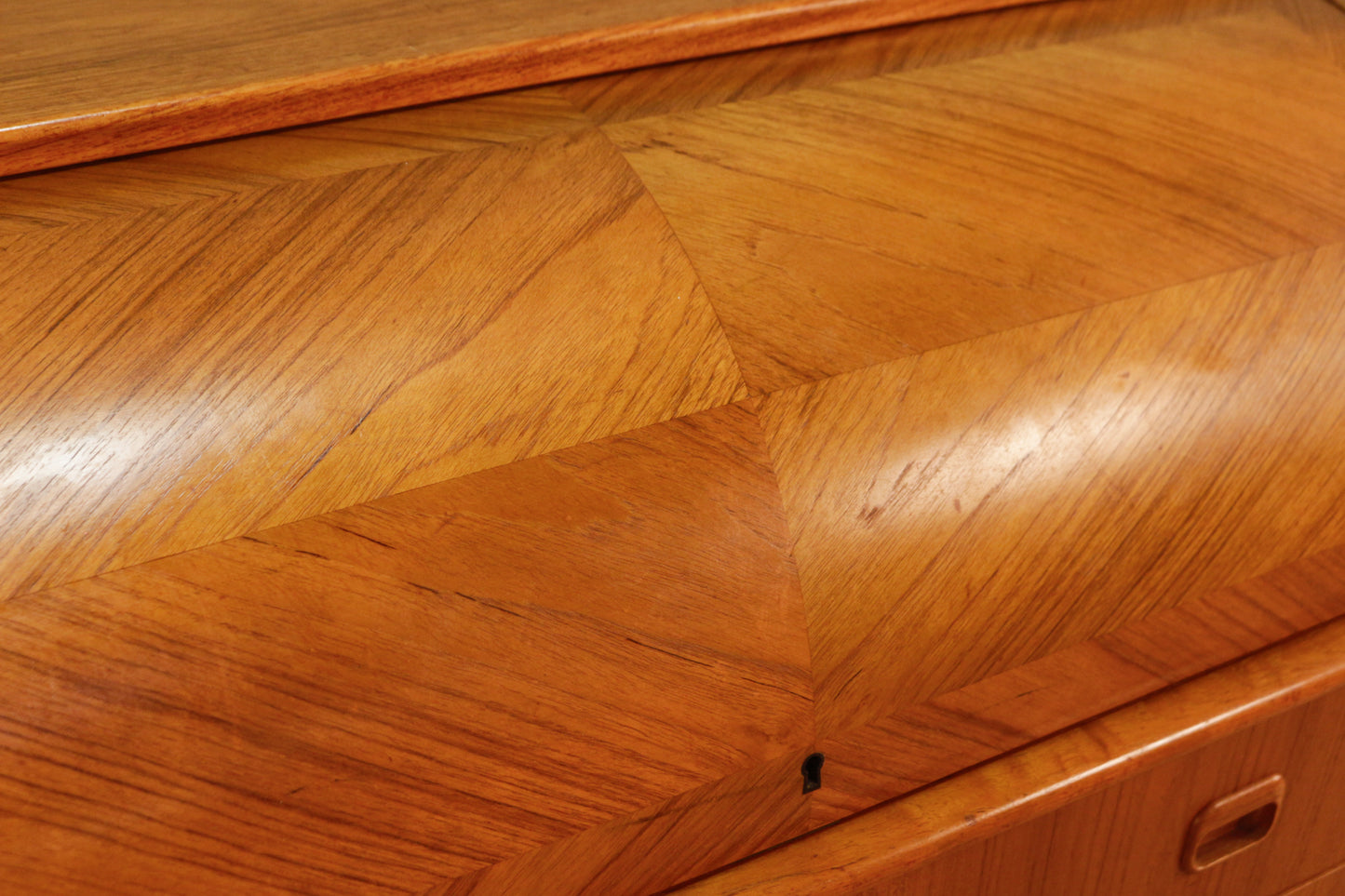Swedish Teak Roll-Top Desk