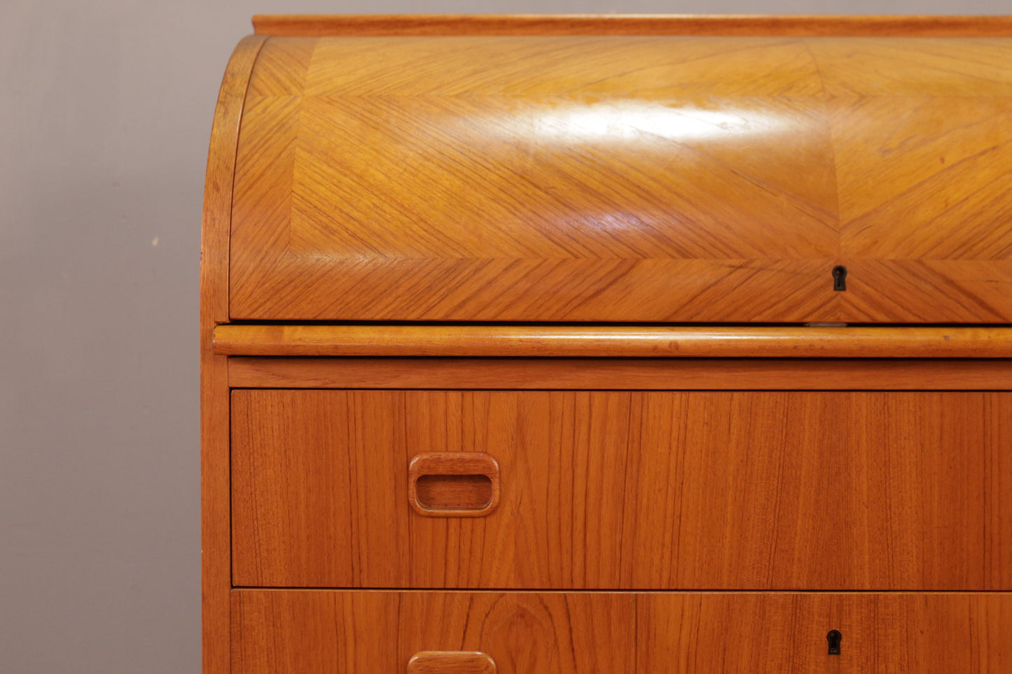 Swedish Teak Roll-Top Desk