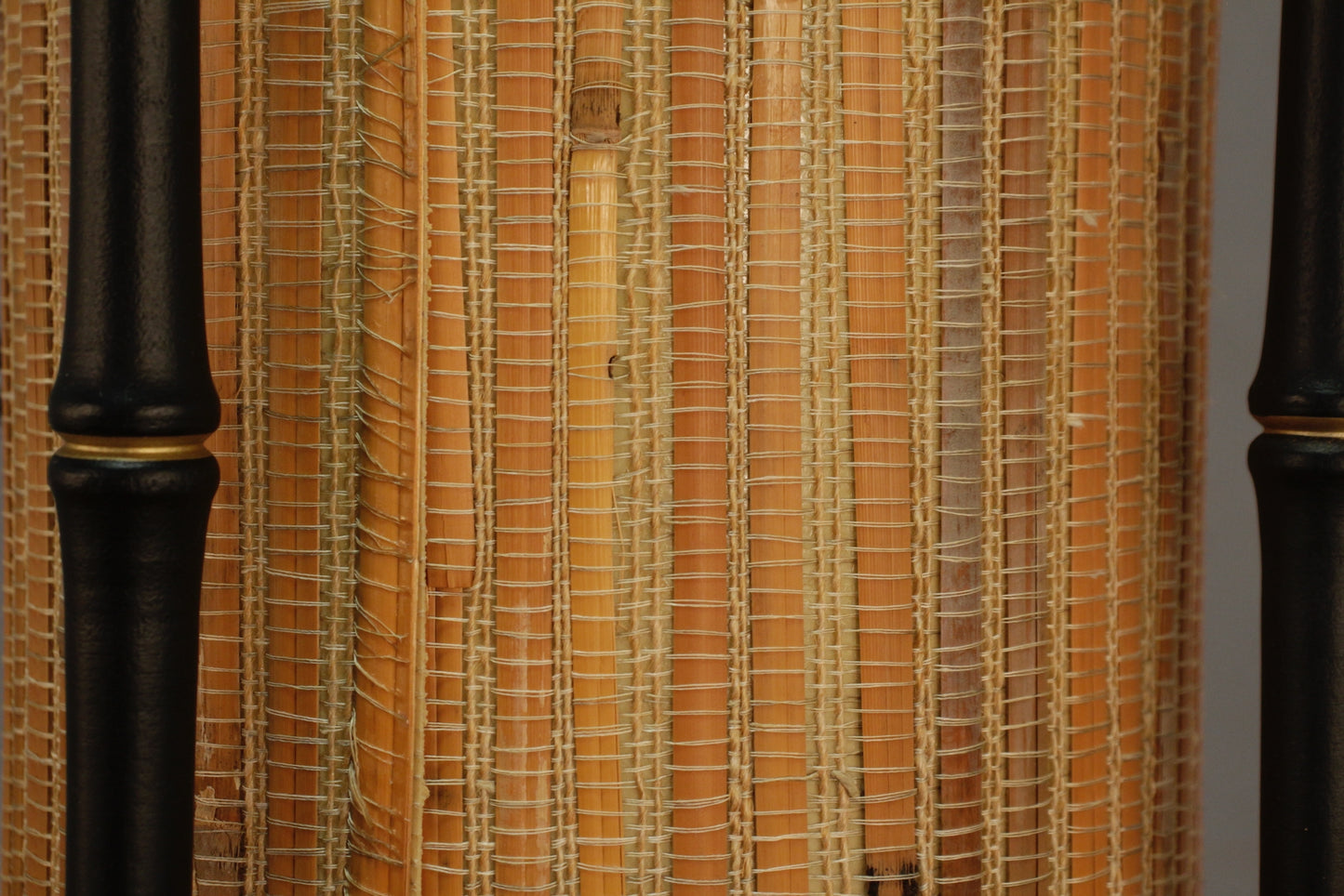 Black & Woven Bamboo Swag Lamp