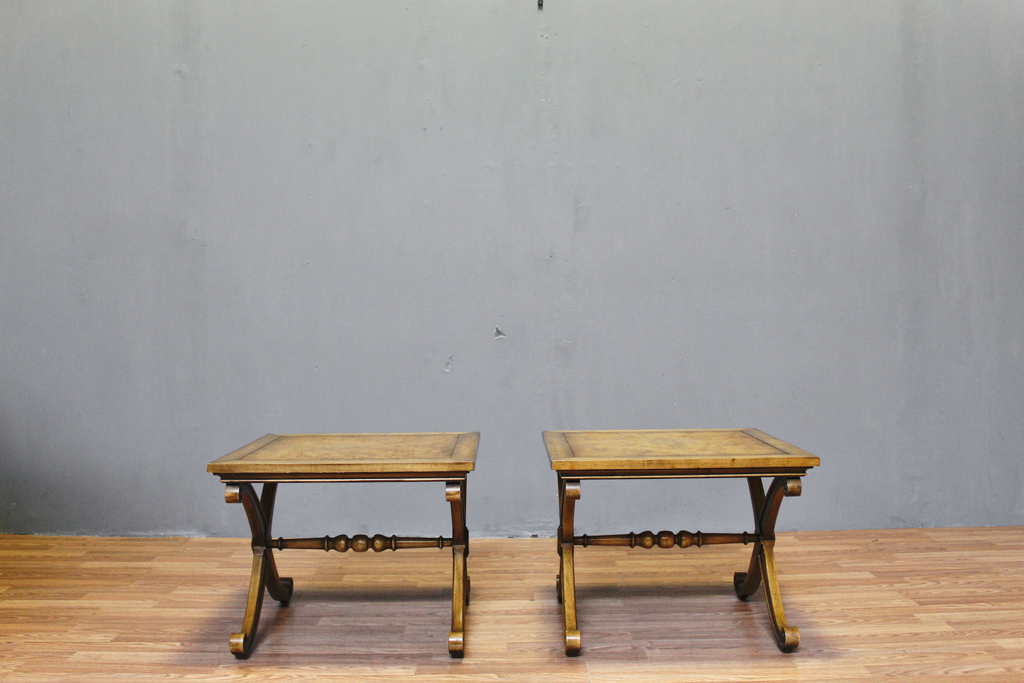 Weiman Burl "X" Side Table