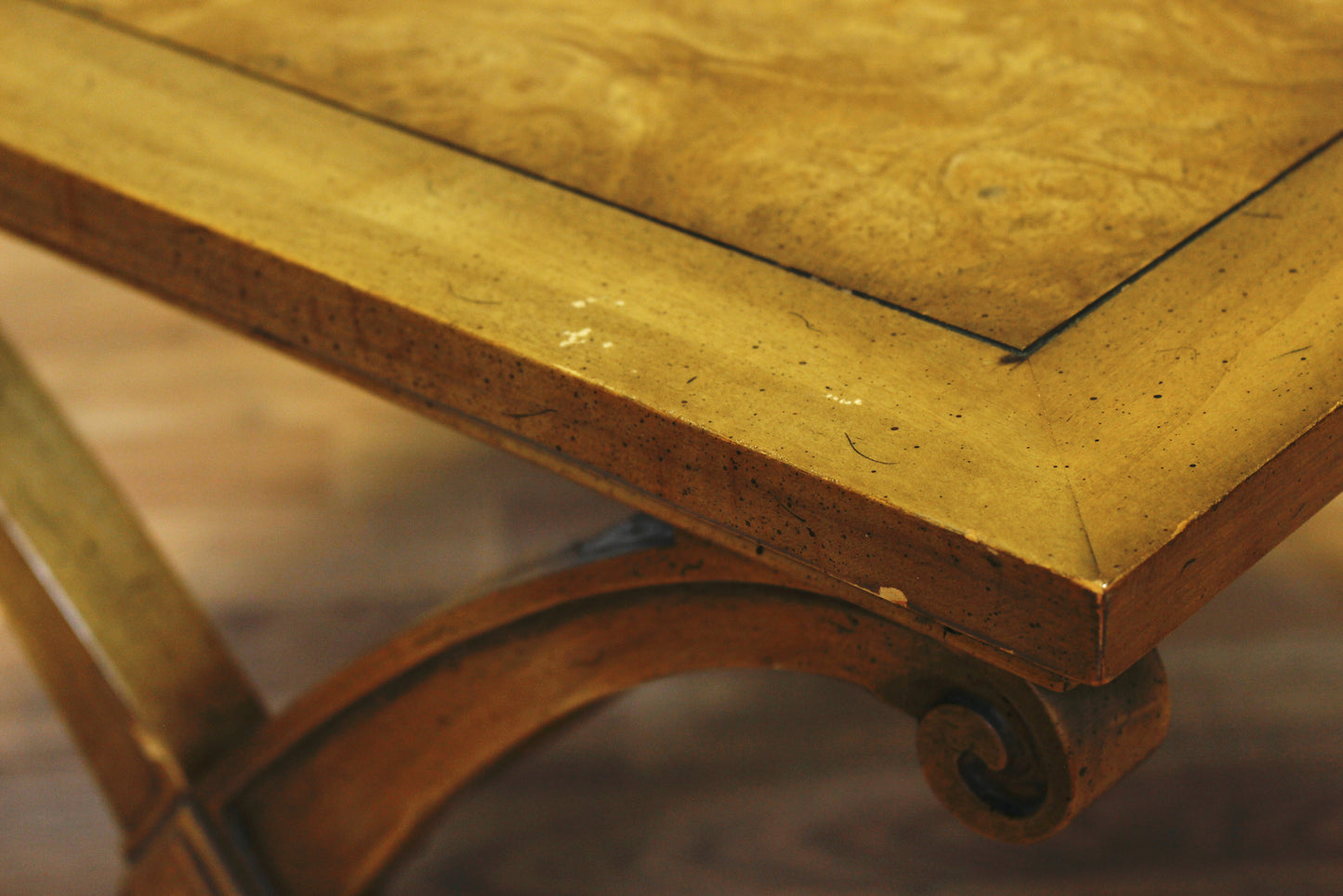 Weiman Burl "X" Side Table
