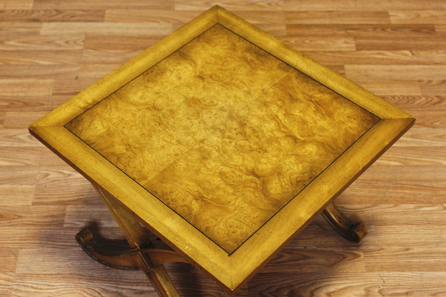 Weiman Burl "X" Side Table