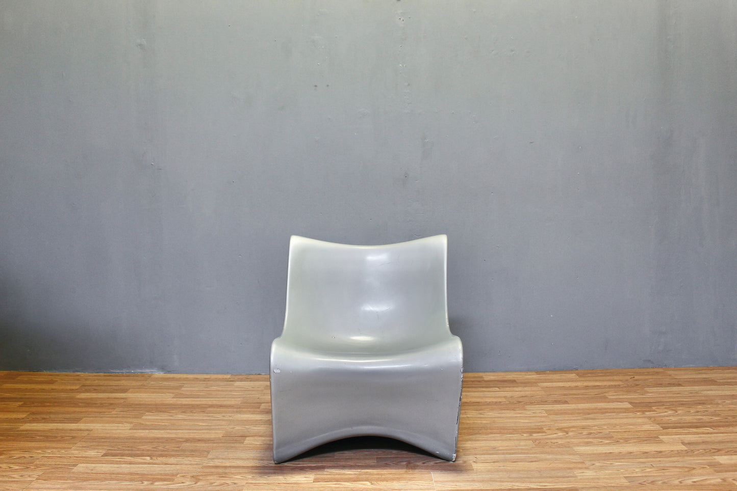 Charles Zublena Silver Fiberglass Lounge Chair